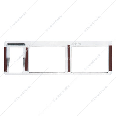 CHROME PLASTIC 7-ROCKER SWITCH BEZEL FOR 2013-2021 PETERBILT 579