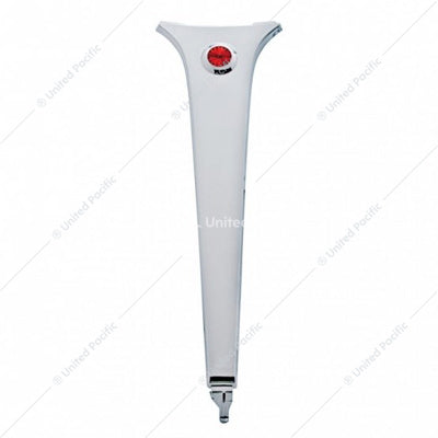 Chrome Center Dash Trim With Red Crystal