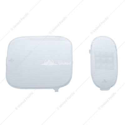 DOME LIGHT LENS 2-PIECE SET FOR 2006+ FREIGHTLINER COLUMBIA AND CORONADO - CLEAR