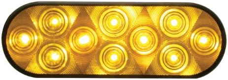 Amber 10 LED 6" Oval Trailer Truck Turn Signal Flasher Running Marker