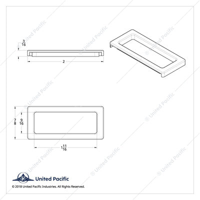 International Chrome Center Warning Light Trim