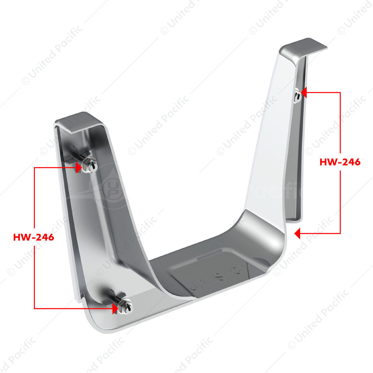 Chrome Plastic Fuel Tank Fairing Trim For 2018-2026 Freightliner Cascadia