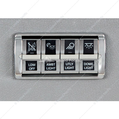 FREIGHTLINER CASCADIA CHROME 4-SWITCH DASH PANEL TRIM