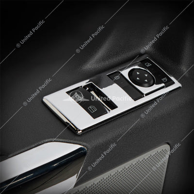 FREIGHTLINER CASCADIA CHROME DOOR SWITCH COVER WITH POWER WINDOWS/MIRRORS