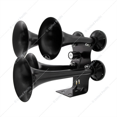 Black 4 Trumpet Air Power Train Horn - Competition Series