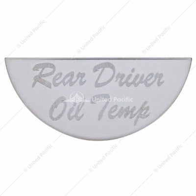 Front Drive Oil Temp Stainless Steel Plate