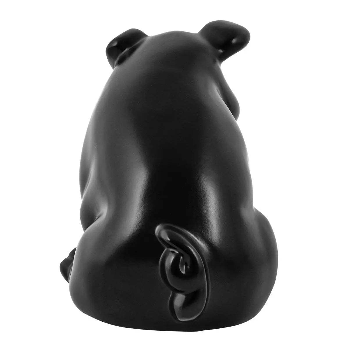 SMILING PIG HOOD ORNAMENT (Matte Black)