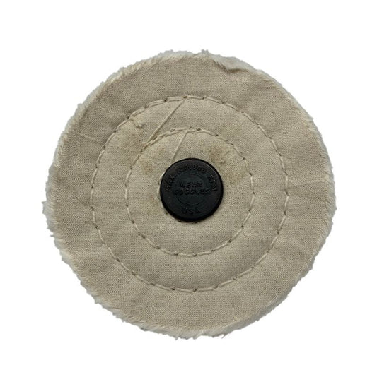 4" Shank Mounted Cotton Buffing Wheel
