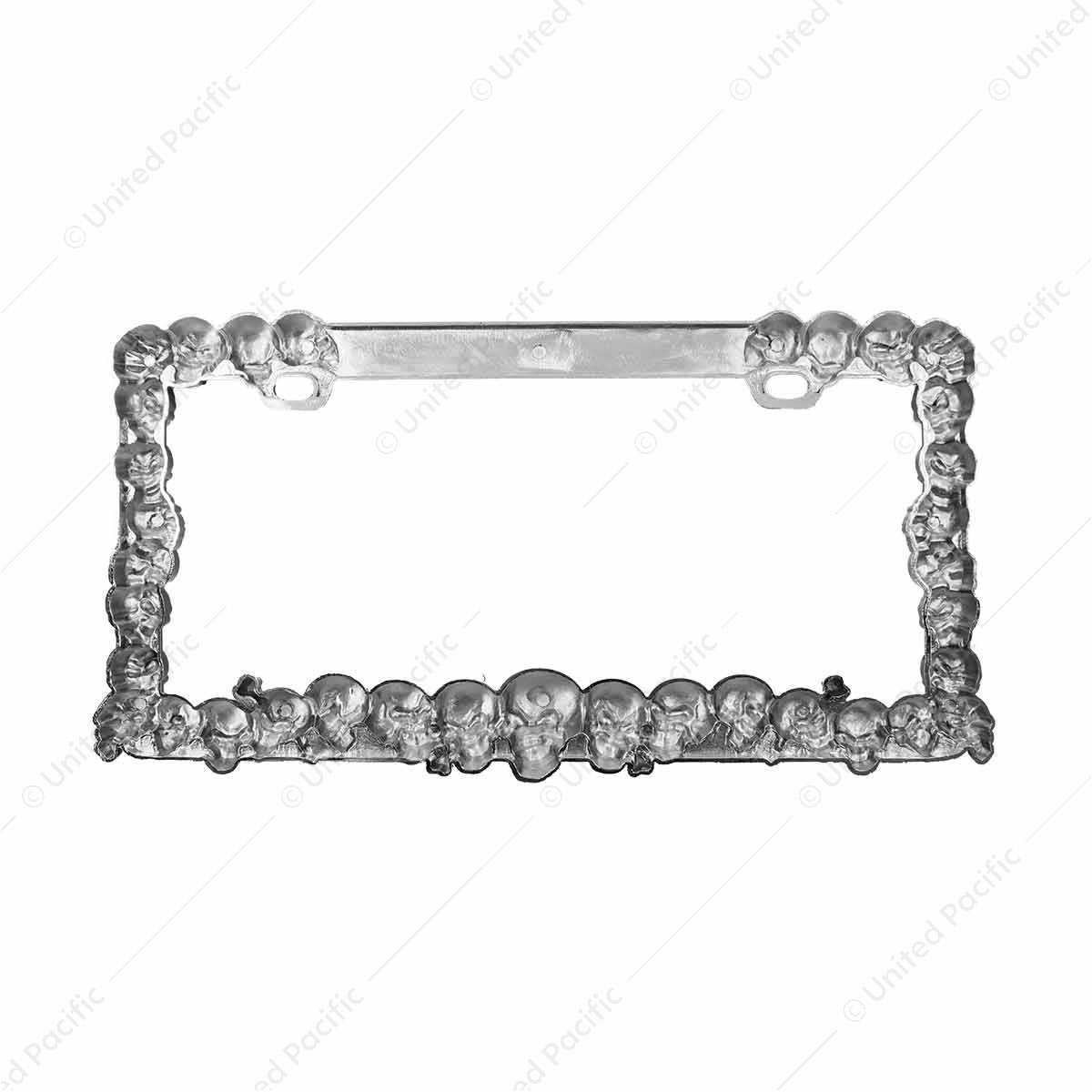Skull License Plate Frame- Chrome