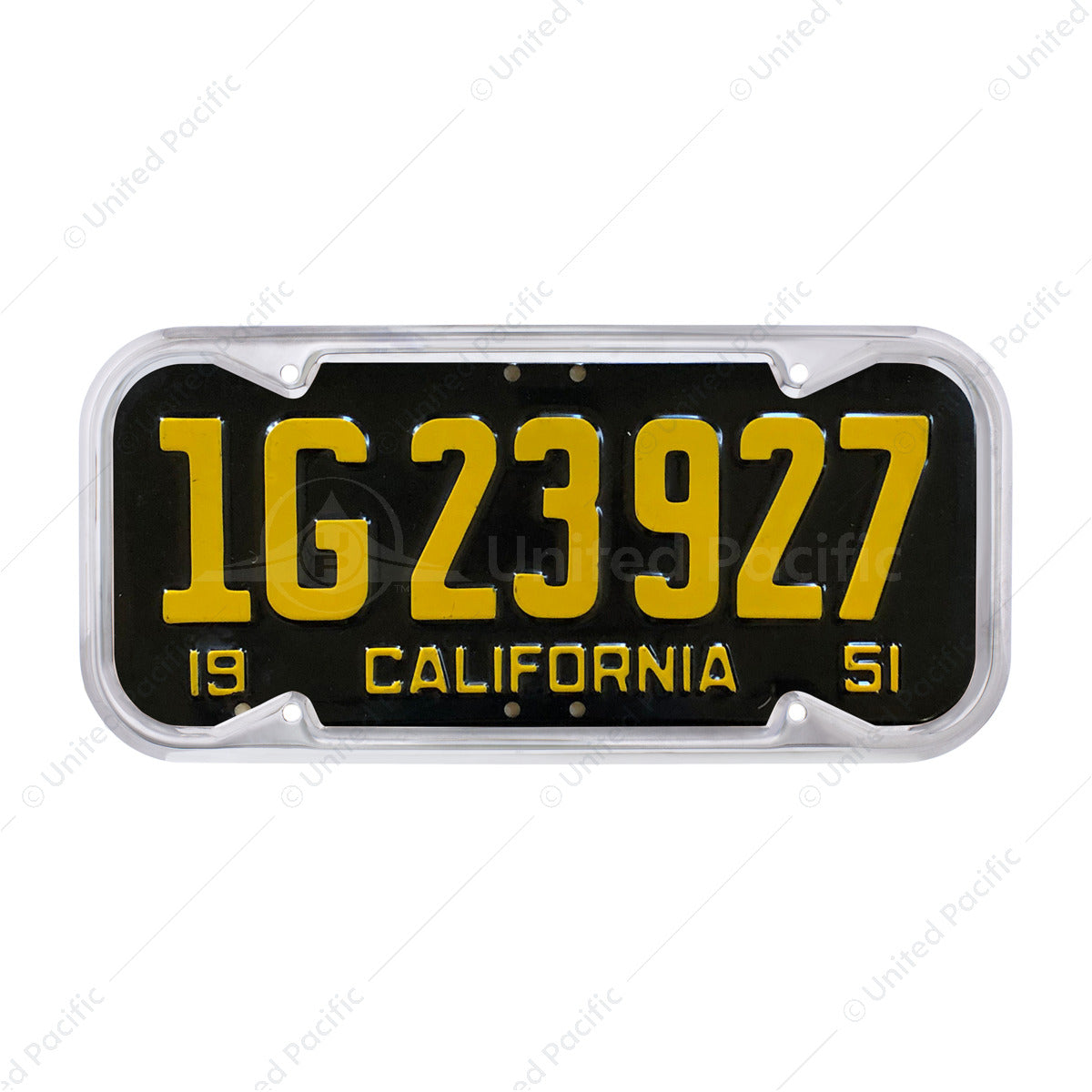 Chrome 1940-55 California License Plate