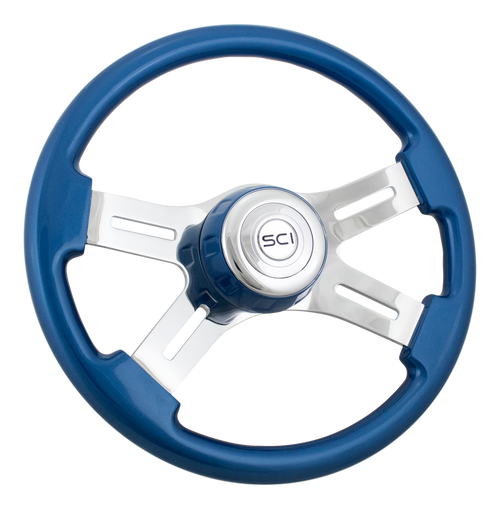 16" Classic Blue Steering Wheel With Matching Bezel