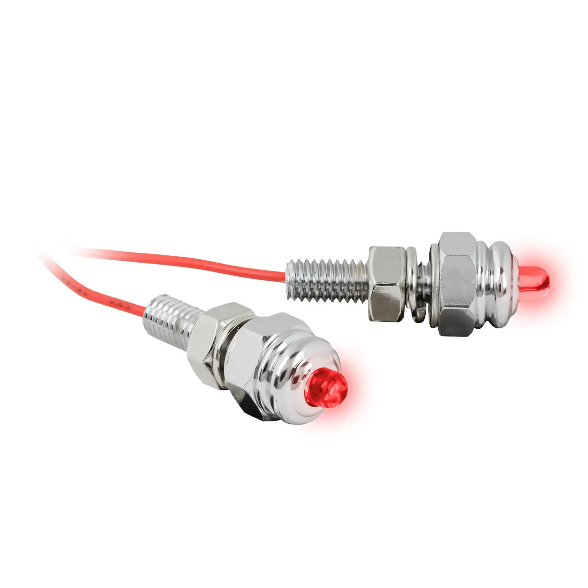 Screw in LED Light-Chrome, Red- License Plate Light Decorative Light