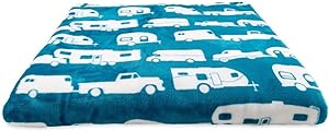 Life is Better at The Campsite Plush Fleece Blanket, Queen Size - Blue