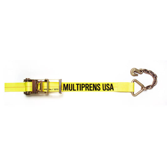 3" X 27' Ratchet Strap with 18″ Chain Anchor