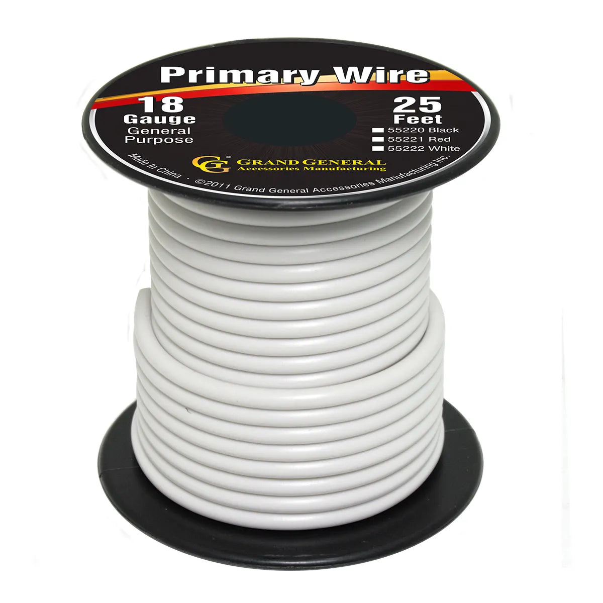 18 Gauge Wire Roll Single Conductor White 500'