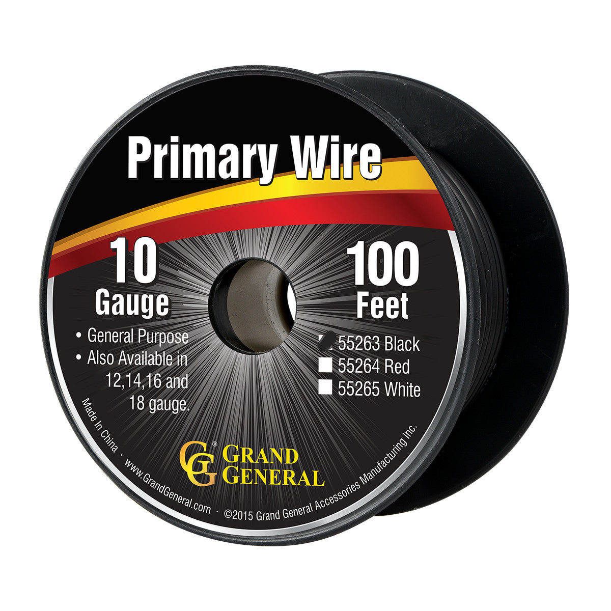 Primary Wire 10 Gauge- Black 100 ft