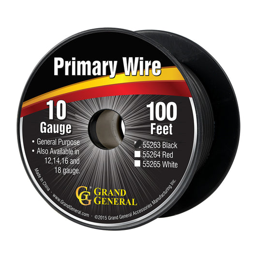 Primary Wire 10 Gauge- Black 100 ft
