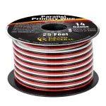 14 Gauge 3 Strand Red/White/Black 25' Roll