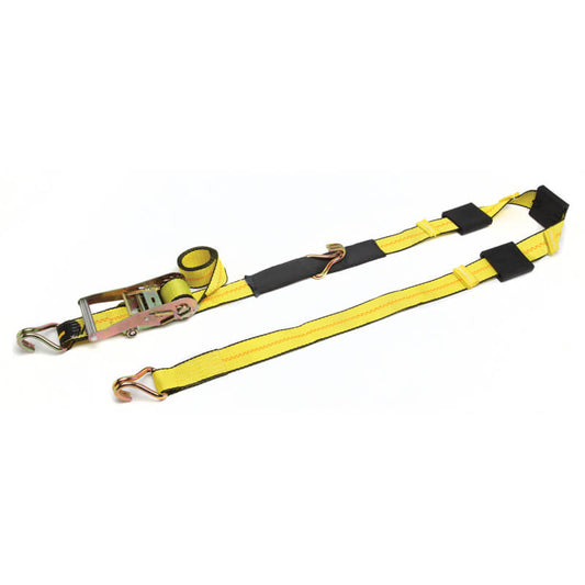 Car Hauler Tie Down 12K Webbing with Cleats & Wire Hooks