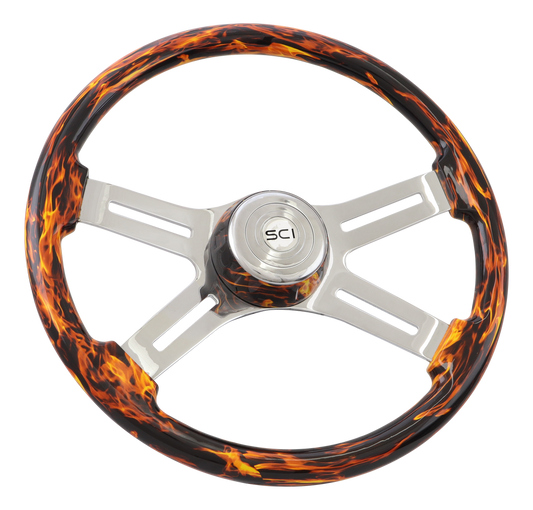 18" Classic Inferno Red Steering Wheel