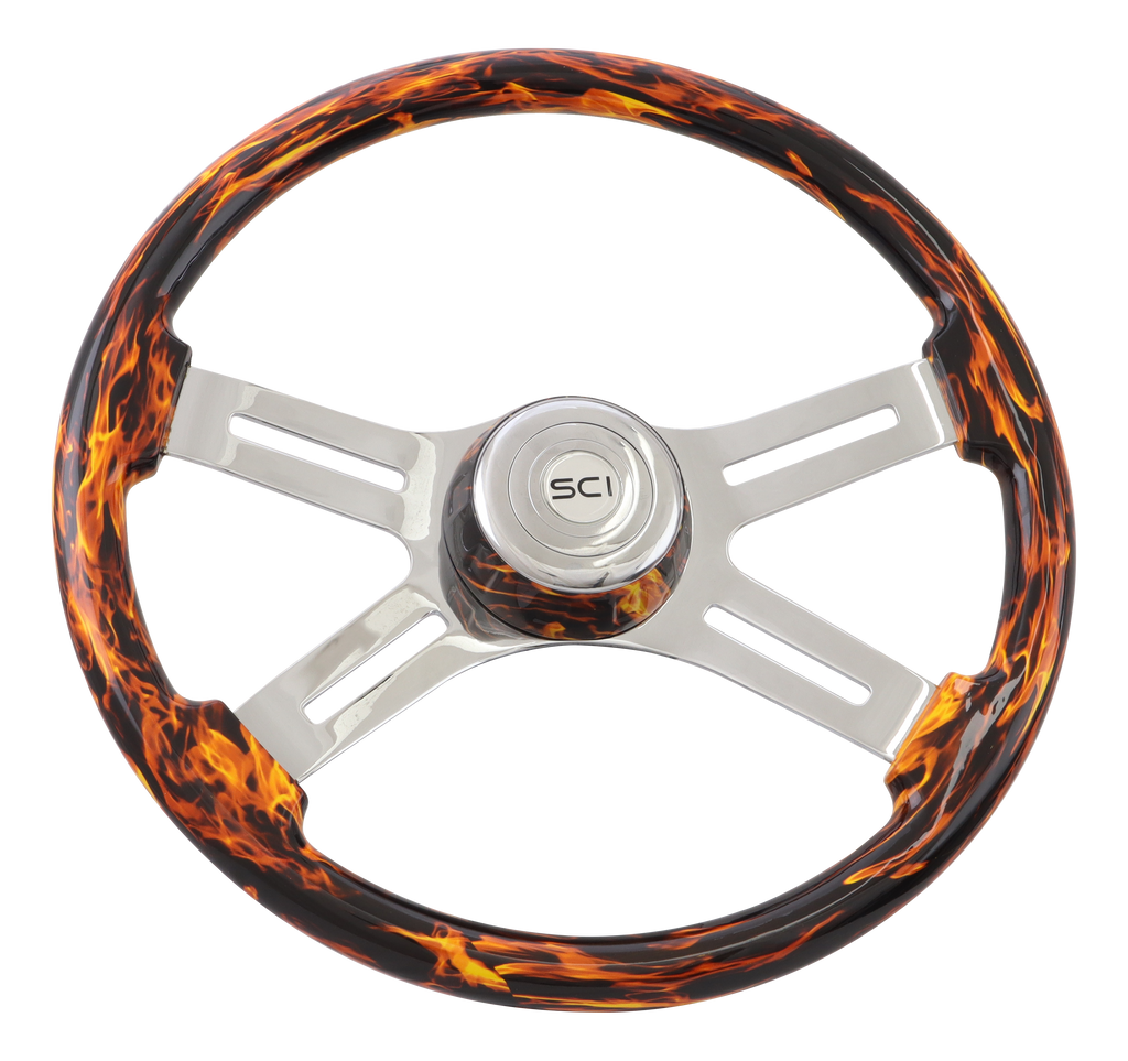 18" Classic Inferno Red Steering Wheel