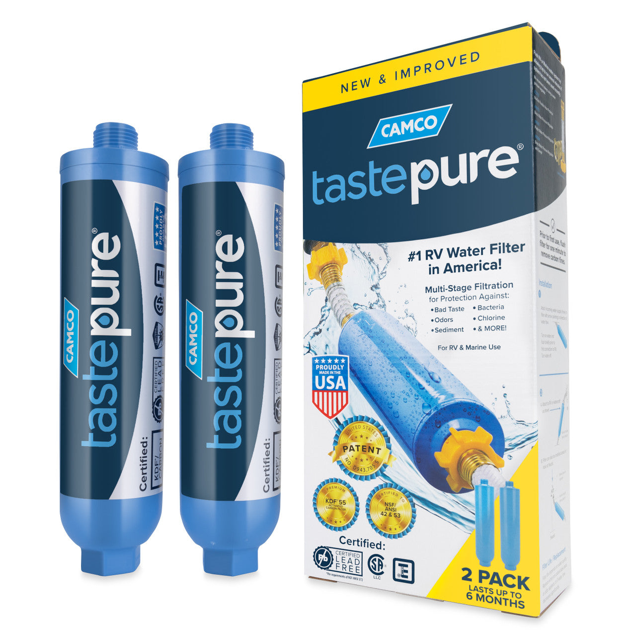 TastePURE RV Inline Water Filter - 2 Pack