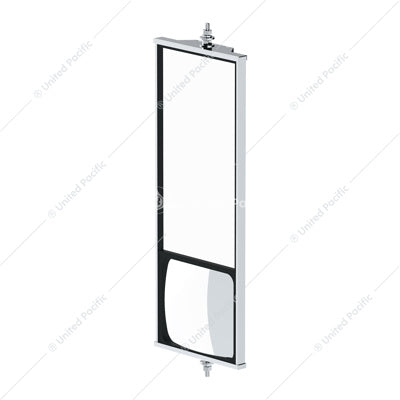 6" X 16" 430 Stainless Steel West Coast Mirror With Convex Lower Mirror - Non Heated
