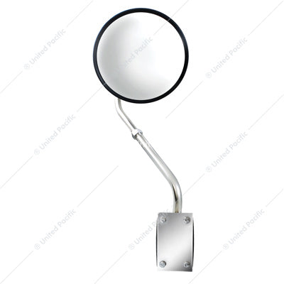 Stainless Steel Hood Mount Mirror - DOT Compliant