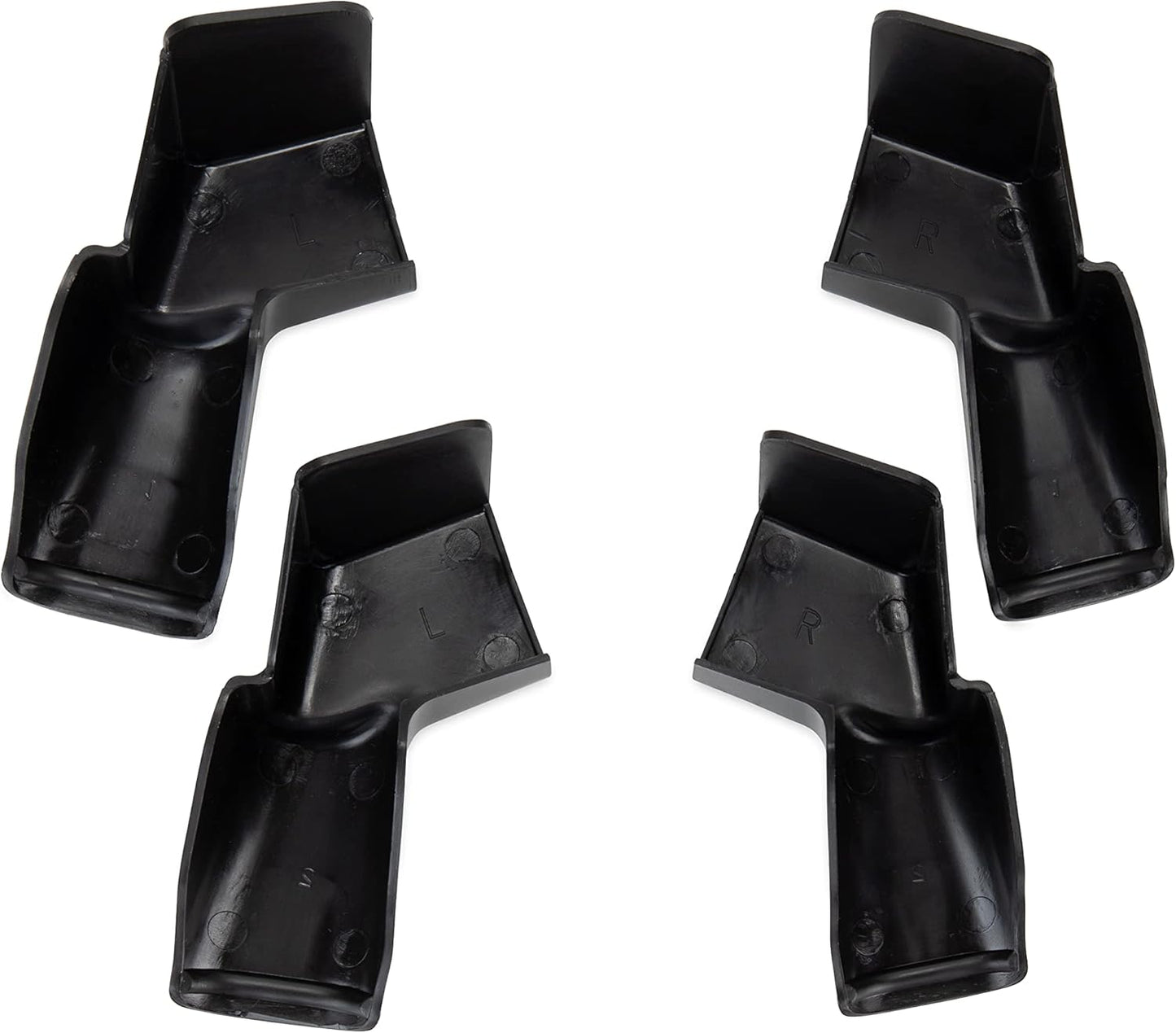 Gutter Spout with Extension (4 Pack) - Black