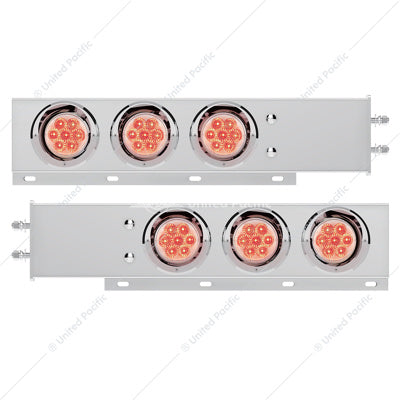 Stainless Steel Spring Loaded Light Bar with 6X 4" 7 LED Lights (Pair)