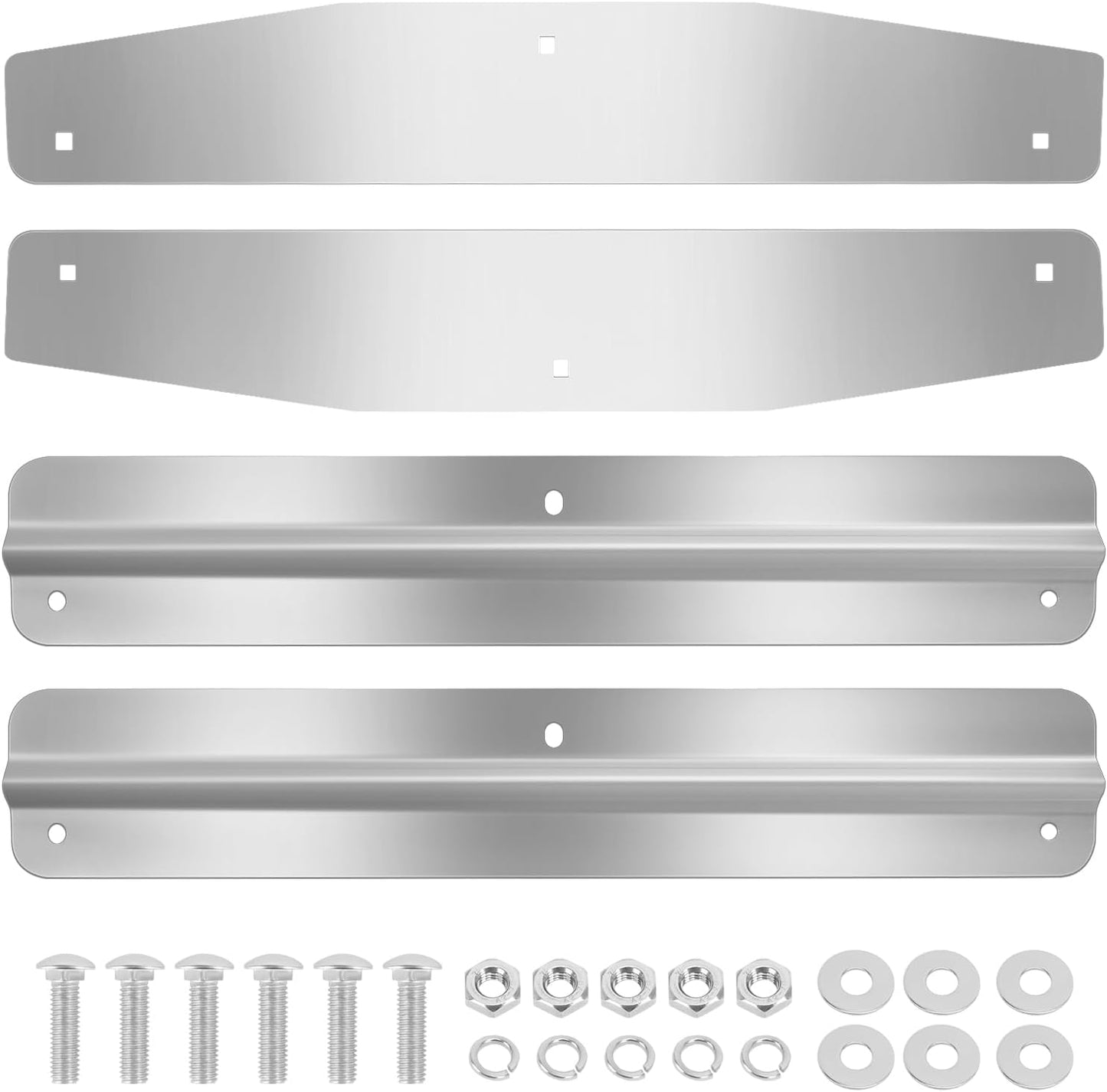 24" Blank Flap Weights Angled Top Edge Narrow Ends-Holes-Back Plate-Hardware-Pair