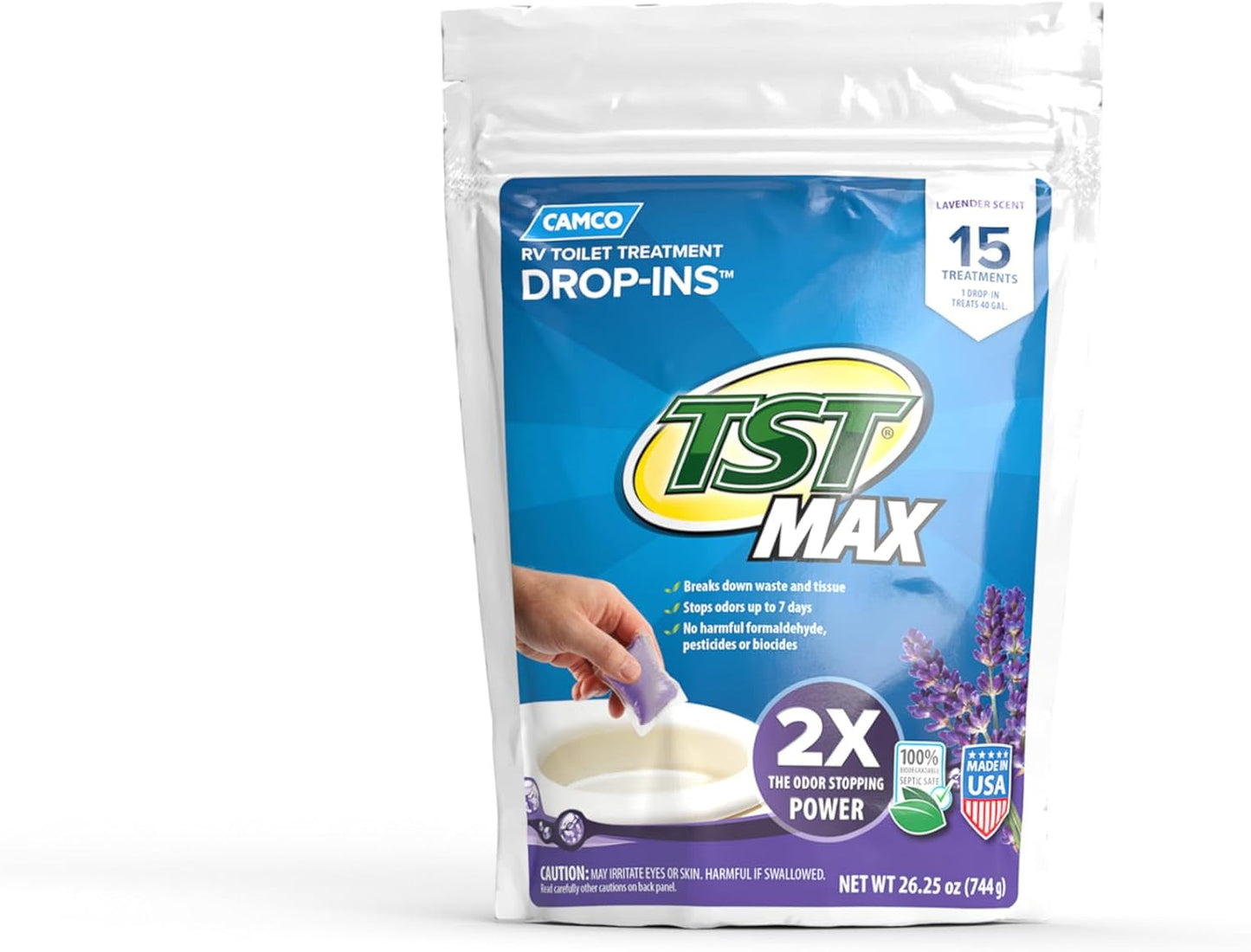 TST Max Lavender Drop-In Toilet Treatment - 15 Count