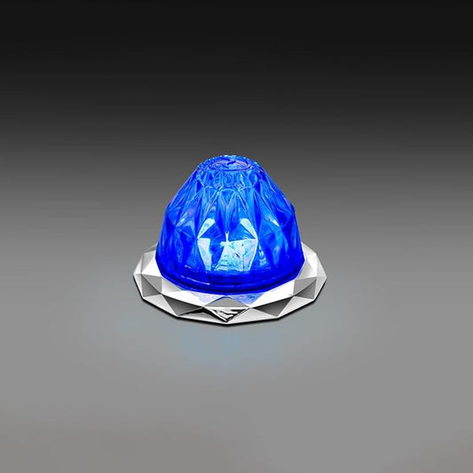 3/4" Jewel Blue/Clear Mini Jewel Watermelon Light