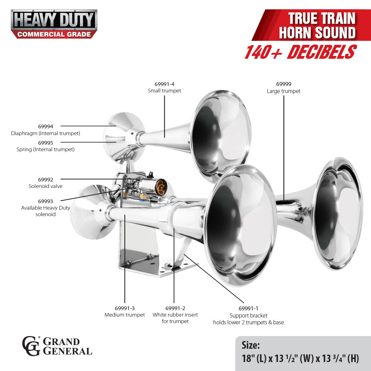 Heavy Duty Deluxe Train Horn Kit