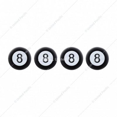 "8" Ball Tire Valve Caps - 4 Pack