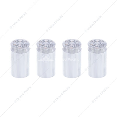 Chrome Bullet Casing Valve Caps (4-Pack)