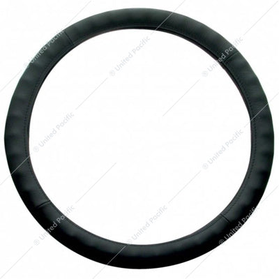 Black Leather Steering Wheel Cover