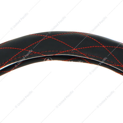 18" Wheel Cover Black With Red Stitching