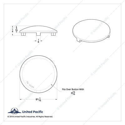 Kenworth Chrome Vinyl Button Cover 10-Pack