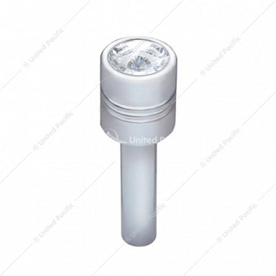 Chrome Door Lock Knob With 9/16" Clear Crystal (2-Pack)