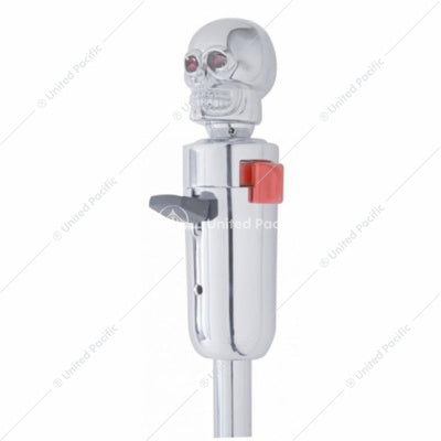 Chrome Skull Shift Knob with 13/15/18 Speed Adapter