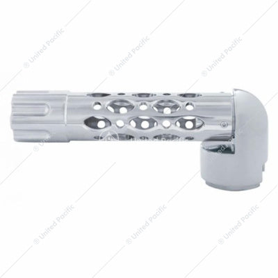 Austin style Gun Cylinder Gearshift Knob with 13/15/18 Speed Adapter - Chrome/Horizontal