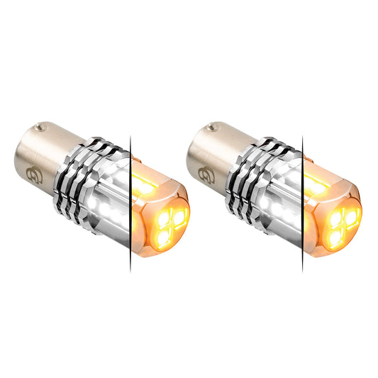 1157 Dual Color LED Bulb - Amber Primary / White Secondary (PR)