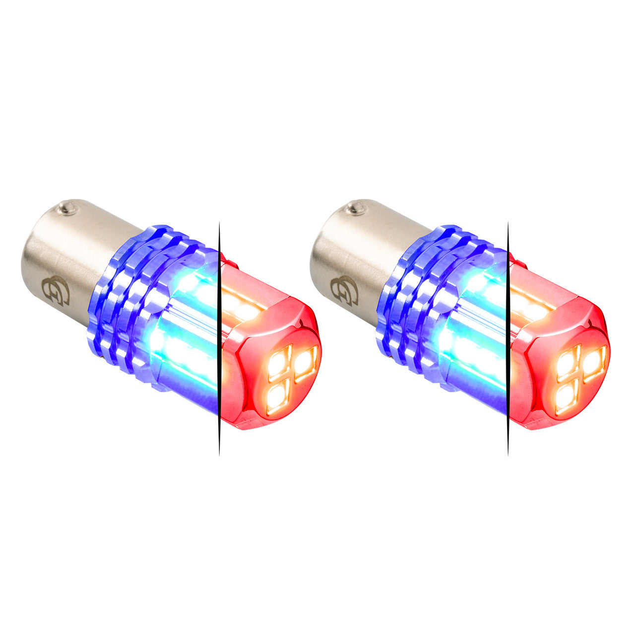 1157 Dual Color LED Bulb - Red Primary / Blue Secondary (PR)