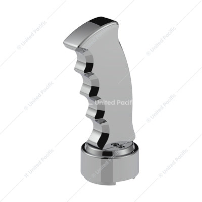 Thread-On Pistol Grip Gearshift Knob With Chrome 9/10 Speed Adapter - Chrome
