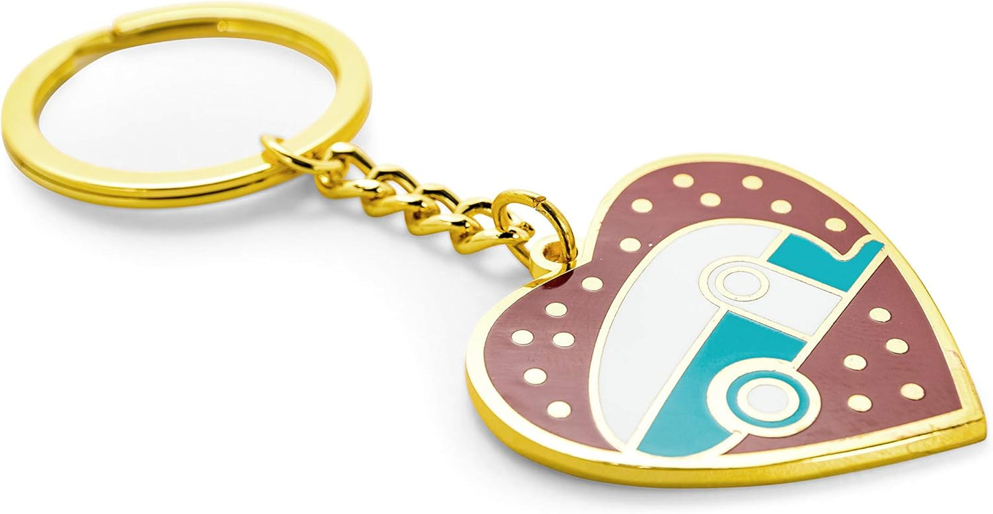 Life Is Better at the Camp Site Keychain - Red Heart Teardrop