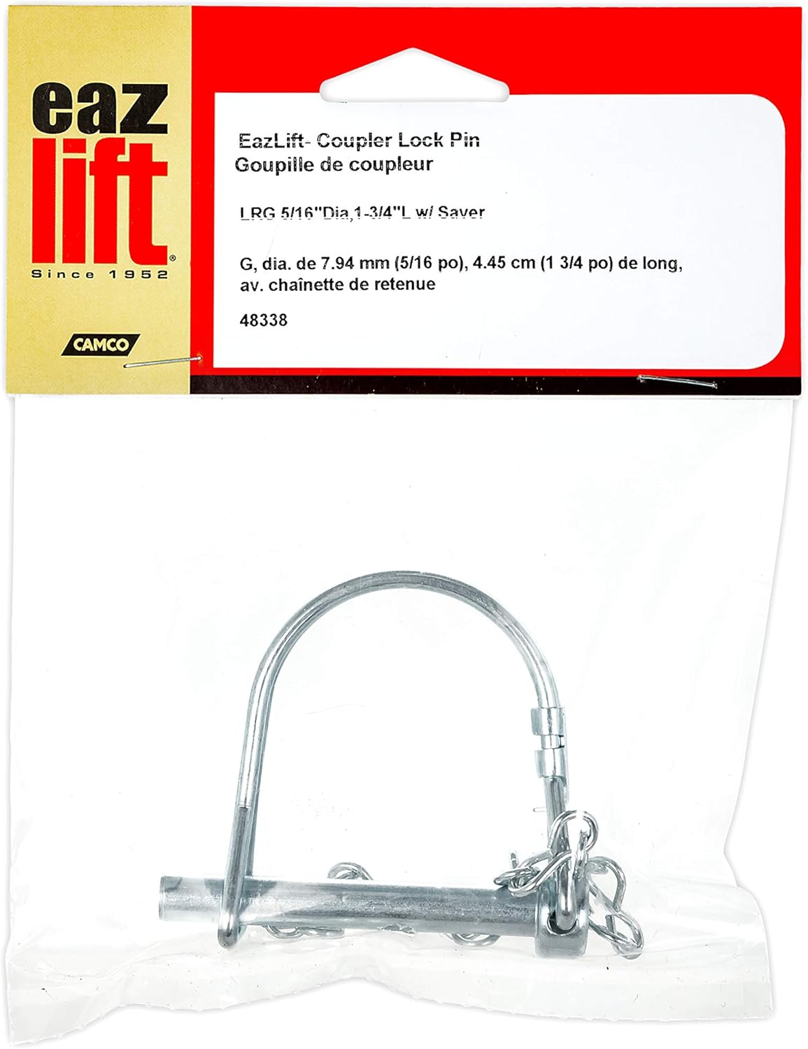 Eaz-Lift Large Coupler Lock Pin with Saver Chain