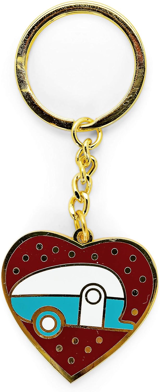 Life Is Better at the Camp Site Keychain - Red Heart Teardrop