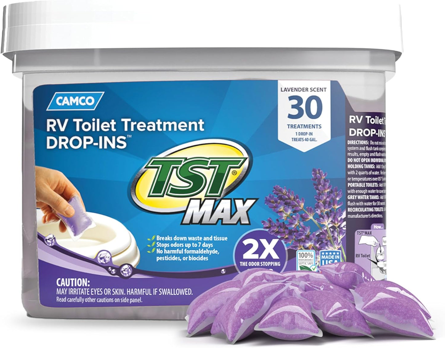 TST Max Lavender Drop-In Toilet Treatment - 30 Count