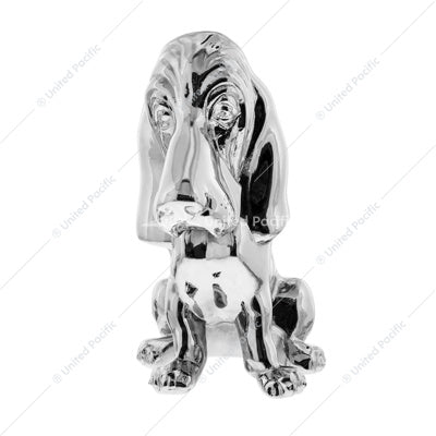 Basset Hound Hood Ornament - Chrome